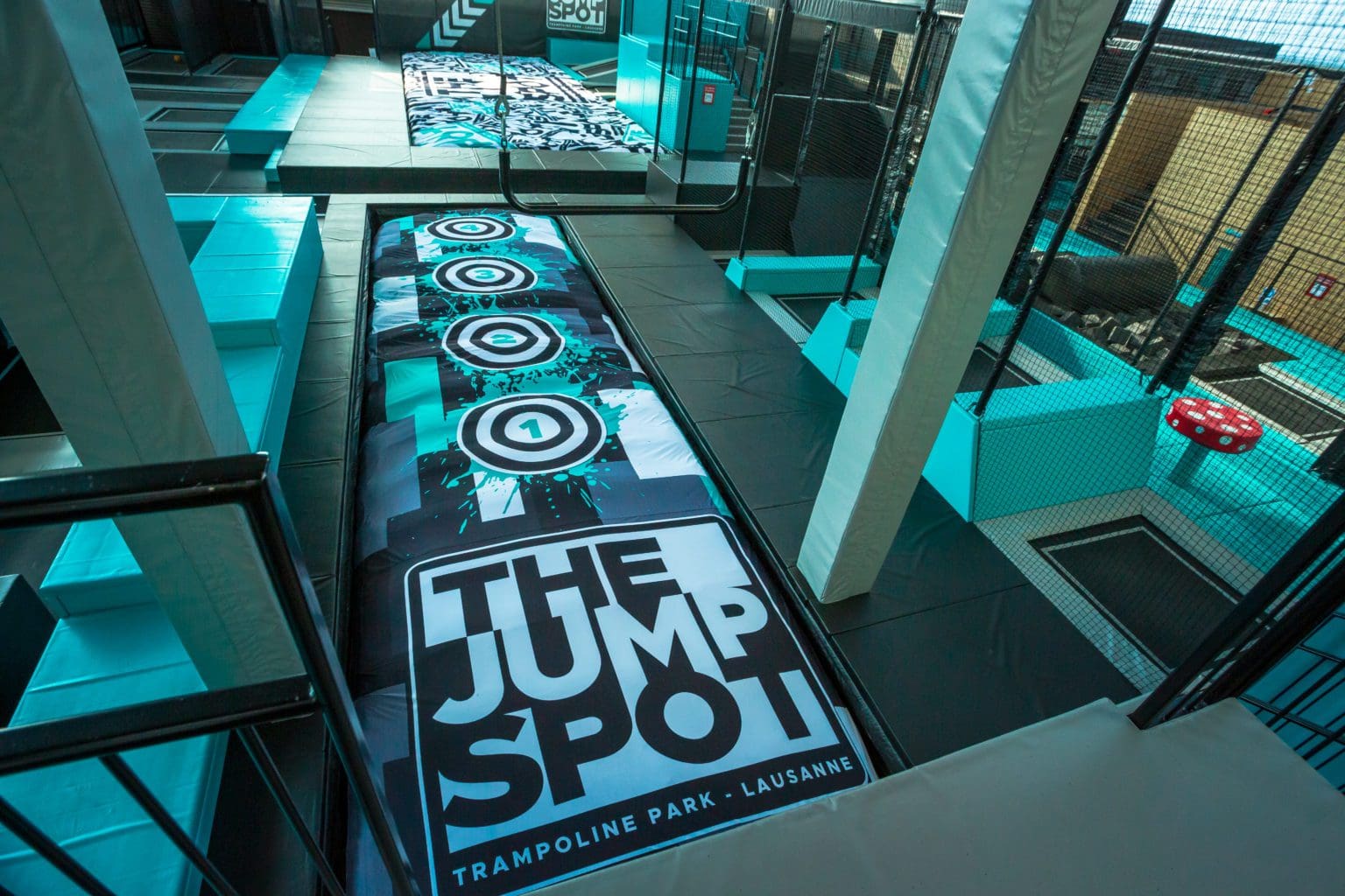 Espace de trampoline et zone de saut de The Jump Spot à Lausanne